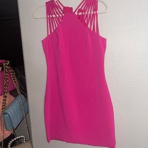 ‘Dress The Population’ Pink Sleeveless Mini Sheath Dress